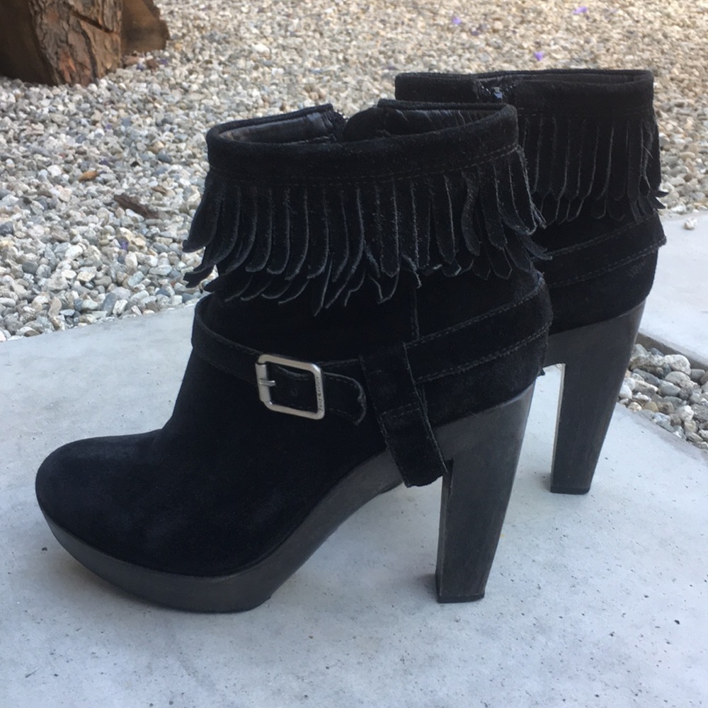 Juicy Couture Fringe Ankle Booties